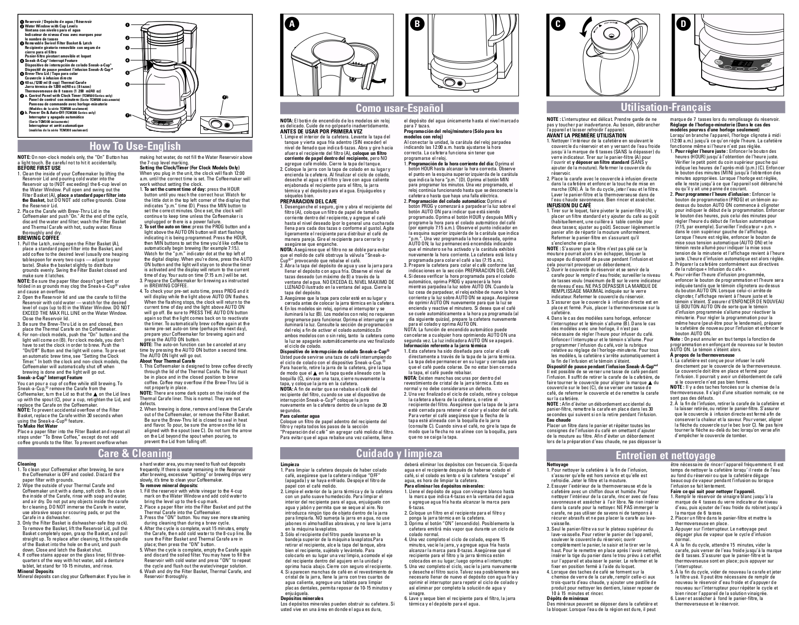 Black & Decker TCM300, TCM308 User Manual