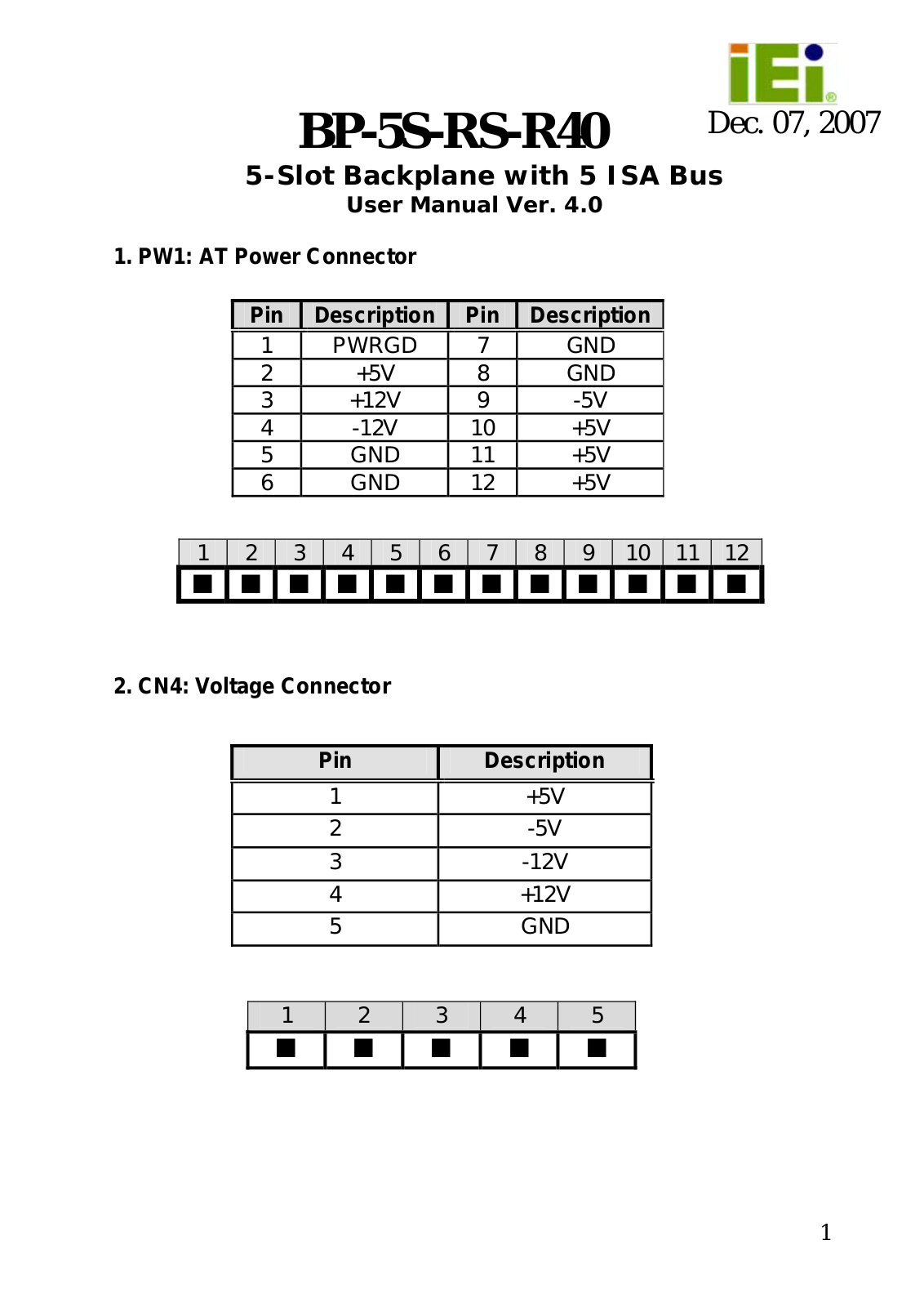 IEI Integration BP-5S-RS User Manual