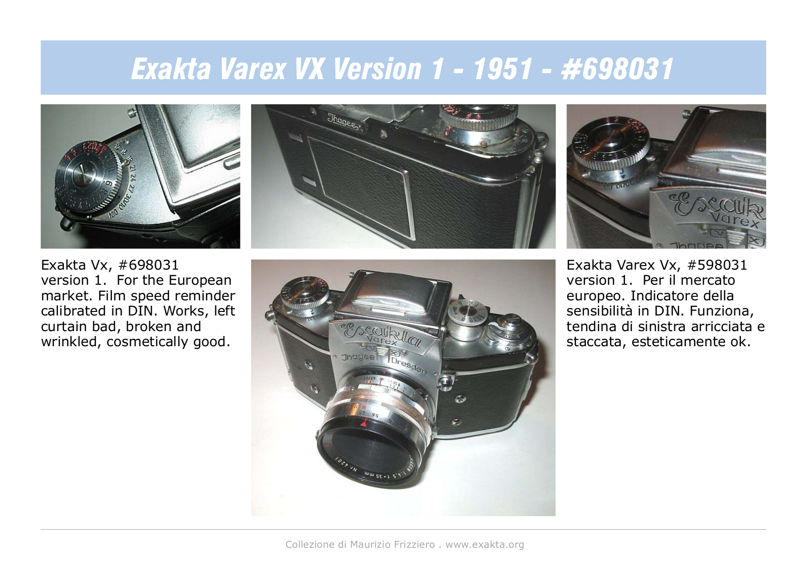 Exakta Varex VX User Manual - ManualMachine.com