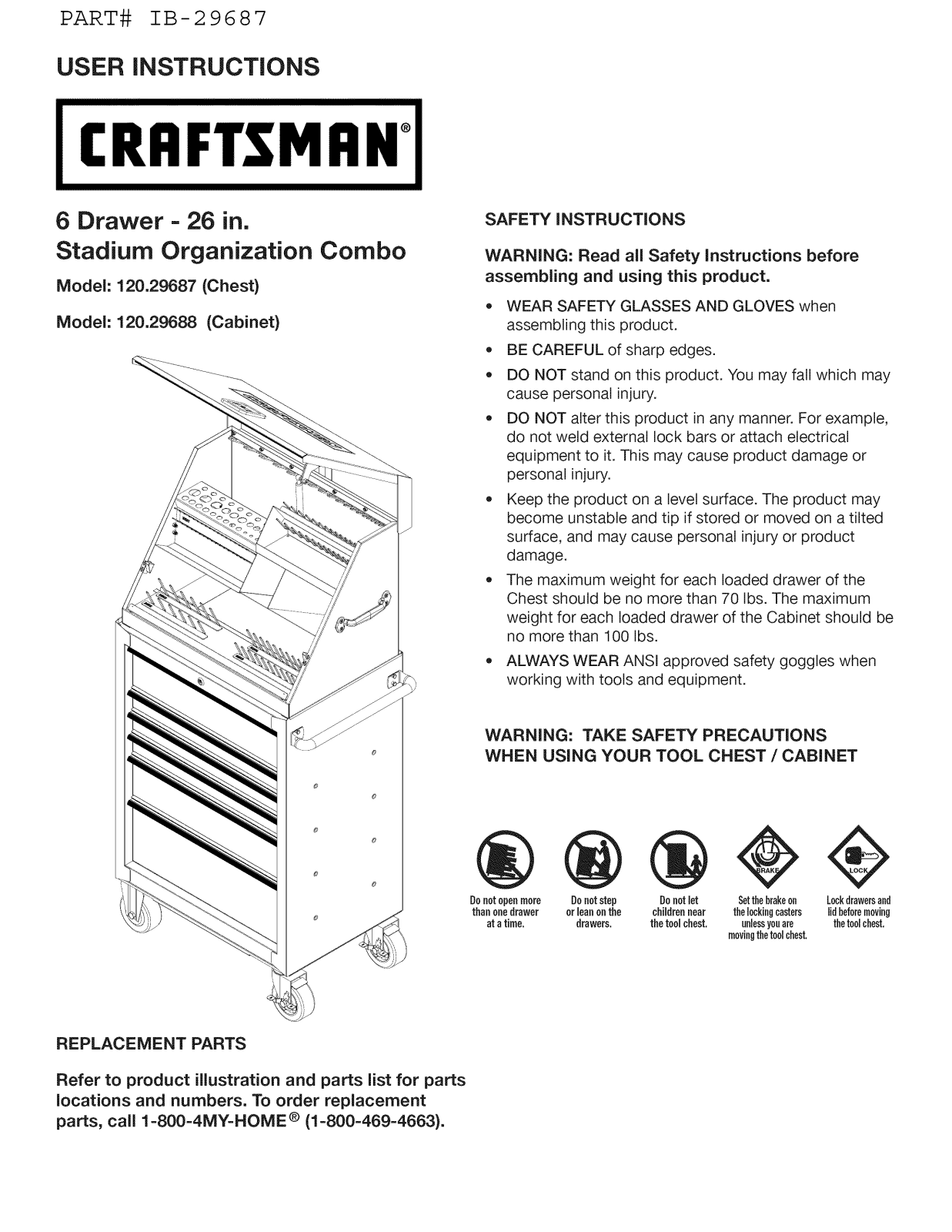 Craftsman 12029688, 12029687 Owner’s Manual