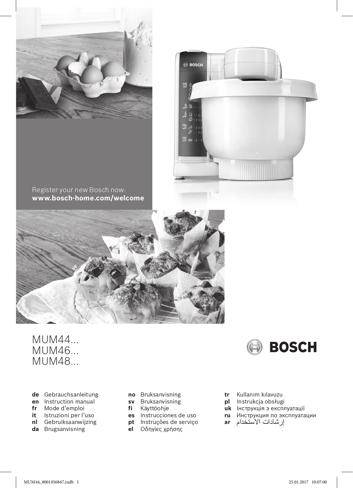 Bosch MUM44R1 User Manual