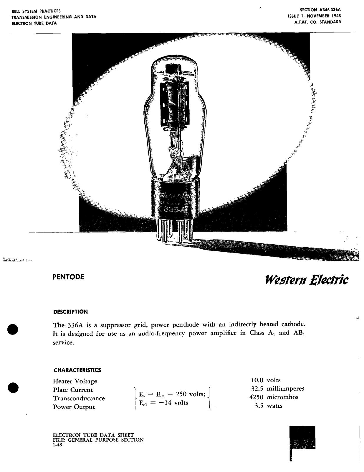 Western Electric 336-A Brochure