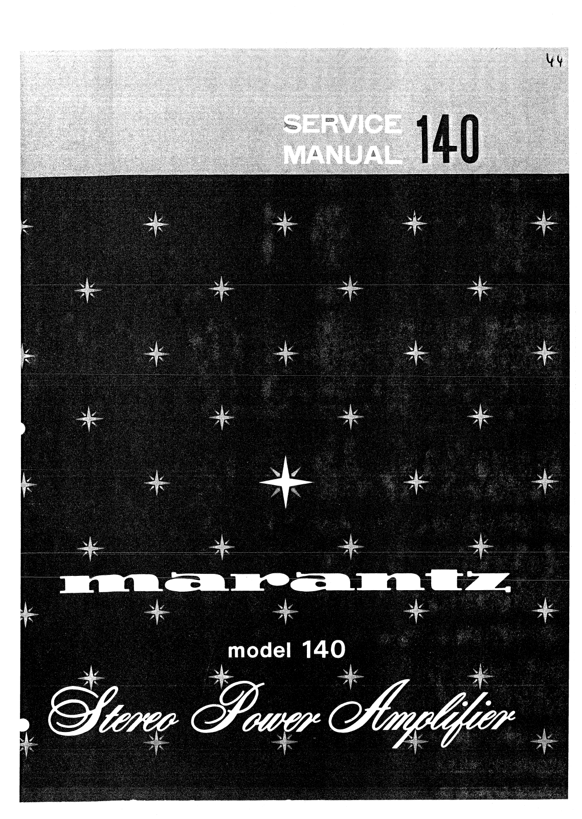 Marantz 140 Service Manual