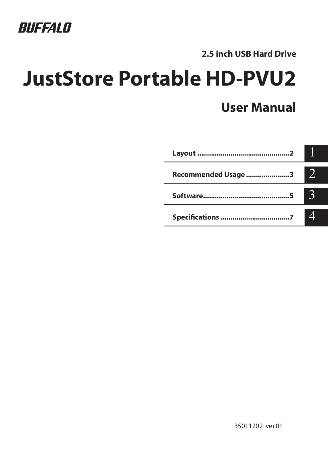 BUFFALO HD-PVU2 User Manual