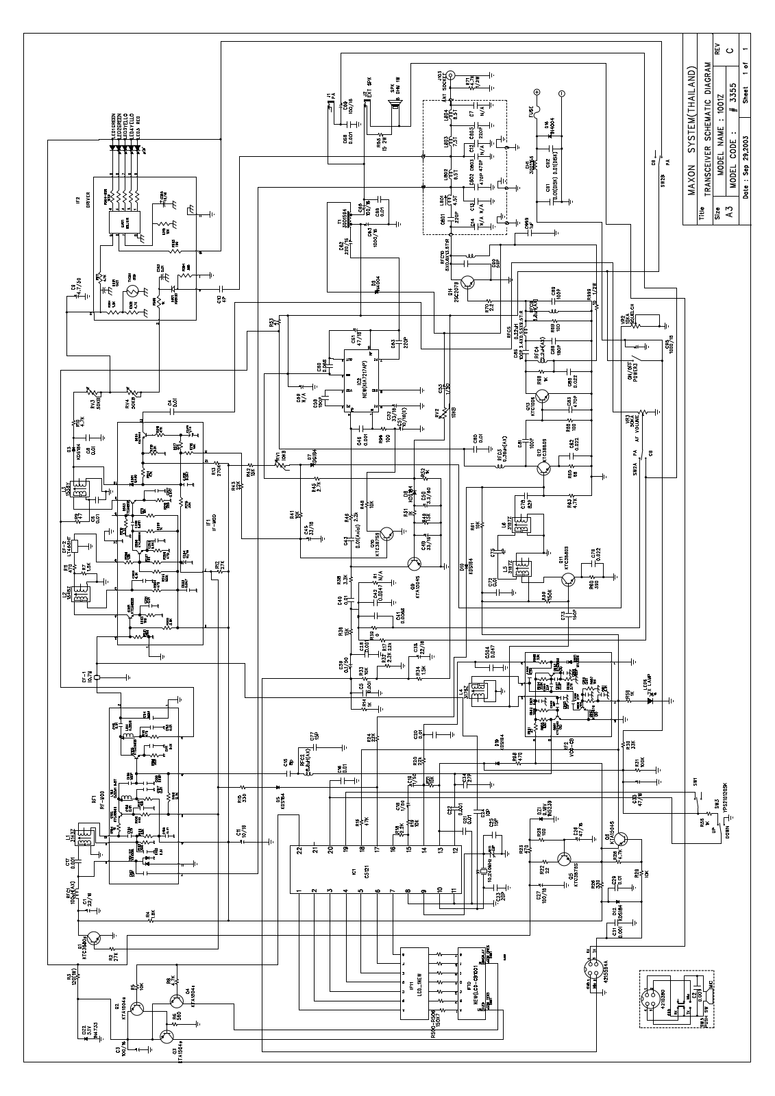 Midland 1001z Schematic