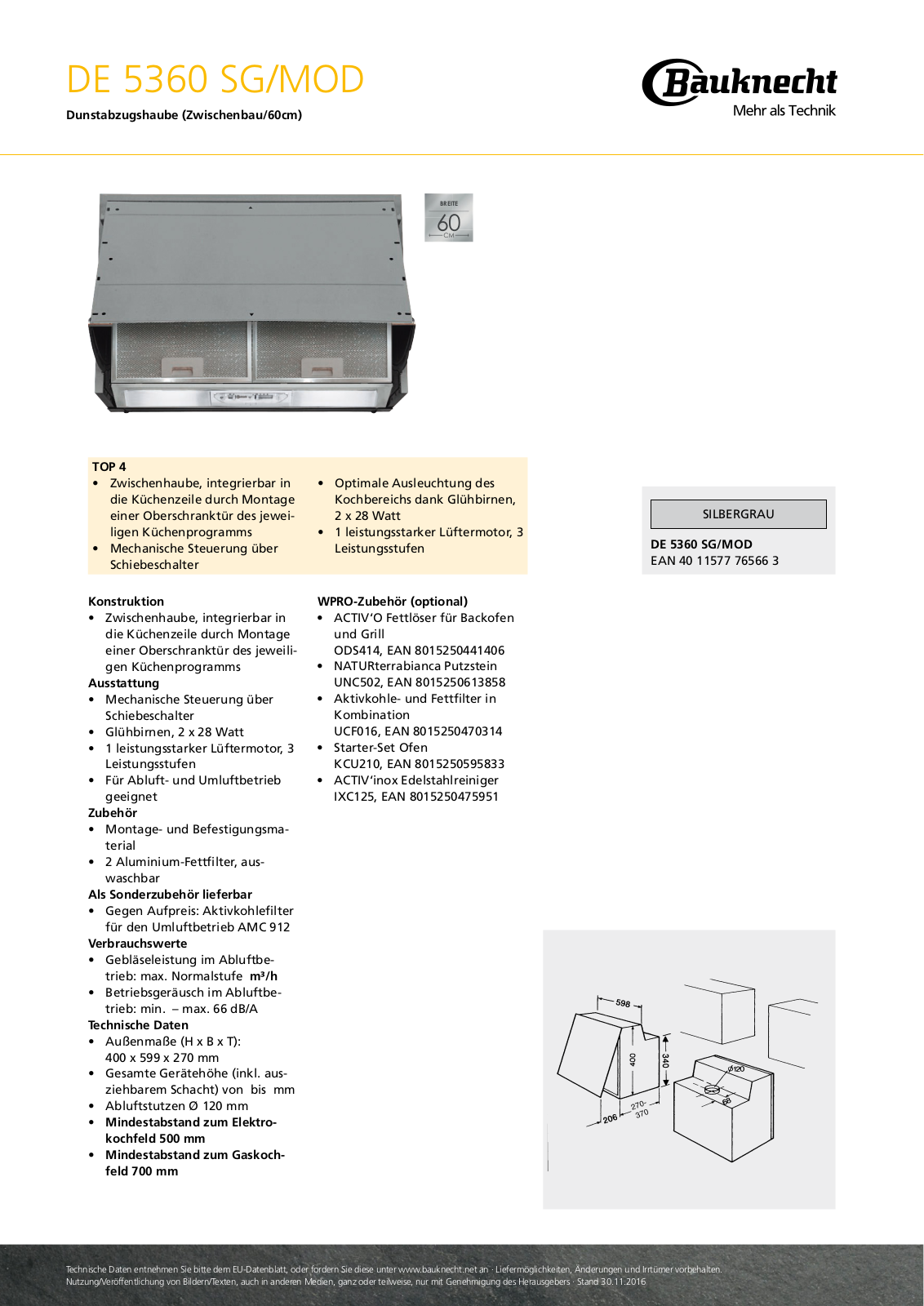 Bauknecht DE 5360 SG User Manual