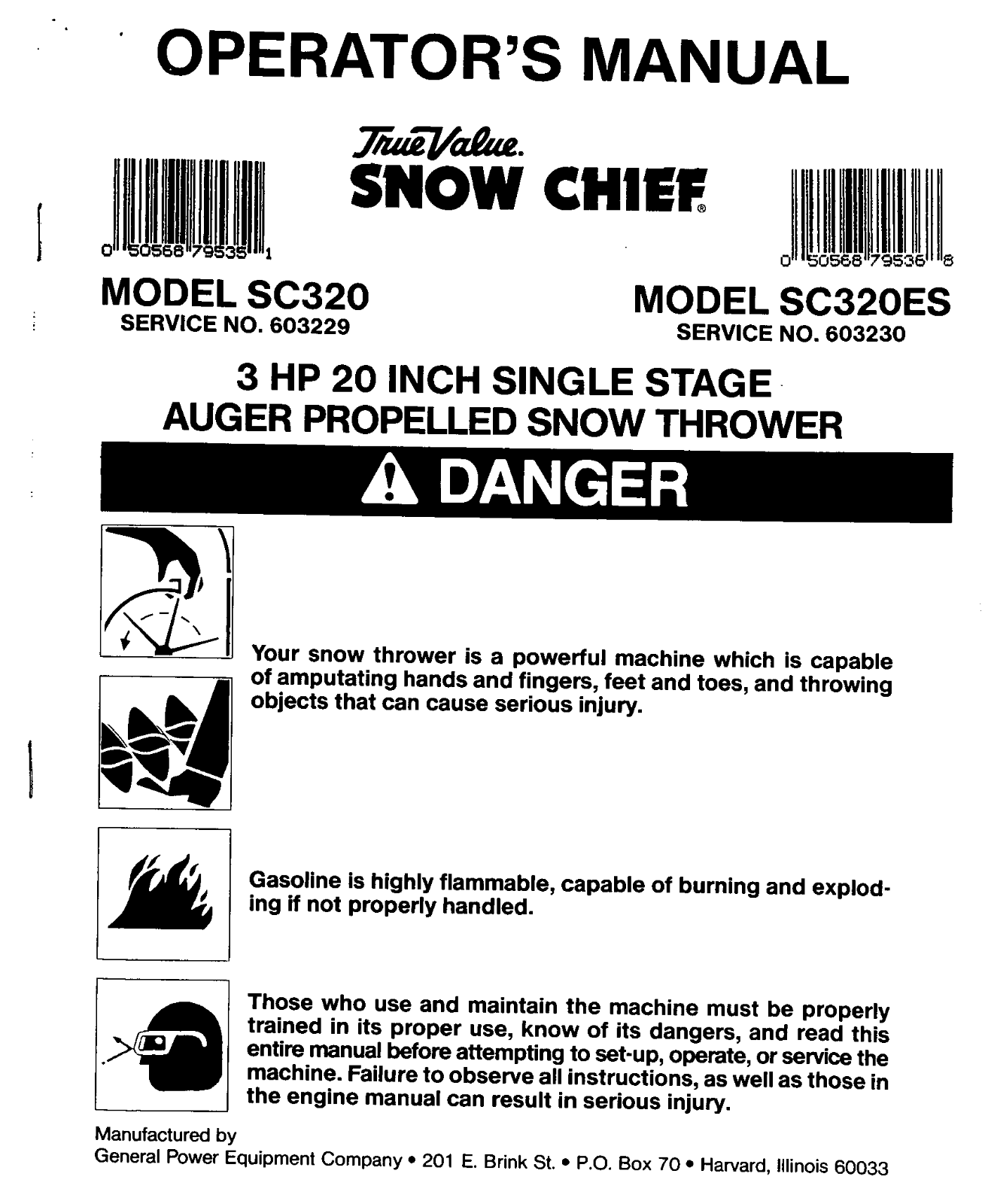 Mtd SC320, SC320EM operators Manual