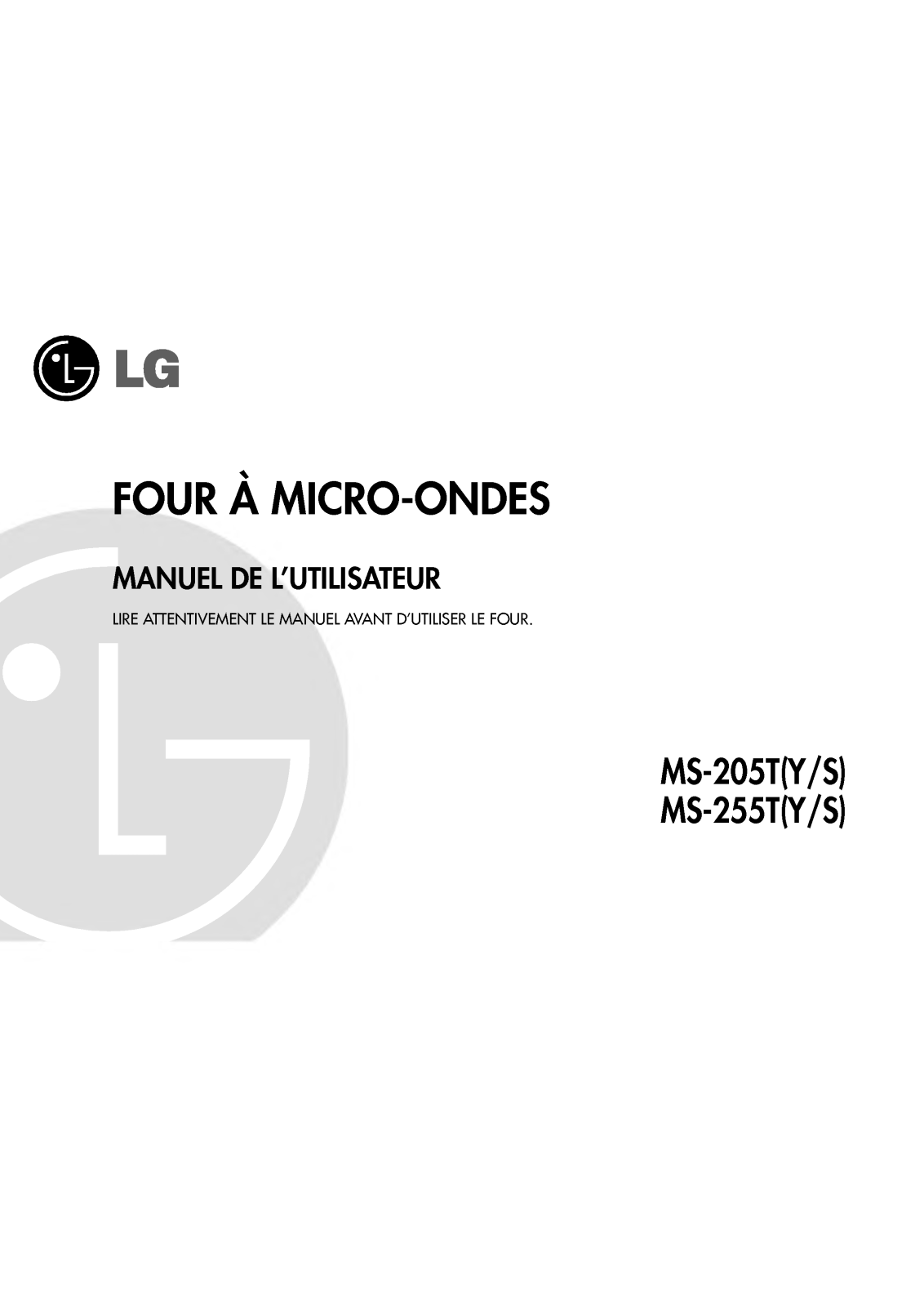 LG MS-255T, MS-255TS, MS-255TY User Manual