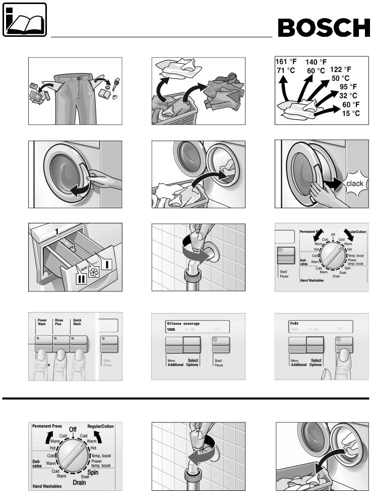 Bosch WFR2450UC Programs list