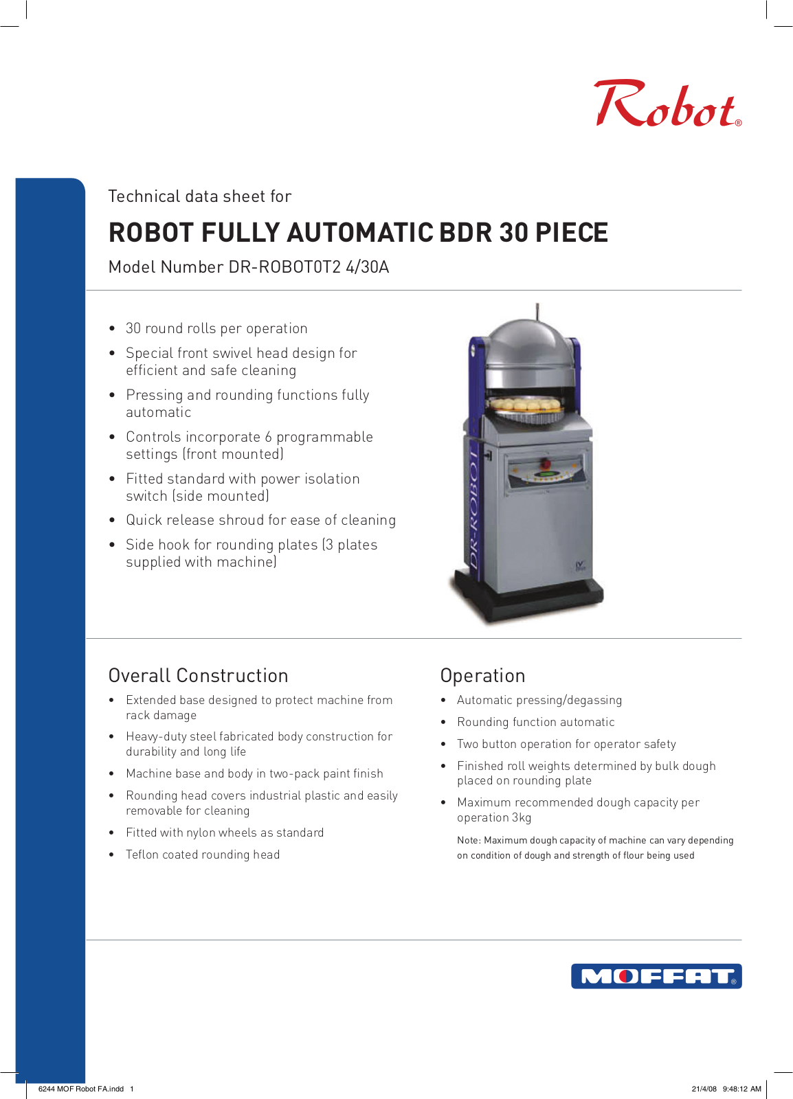 Moffat DR-ROBOTOT2 4-30A User Manual