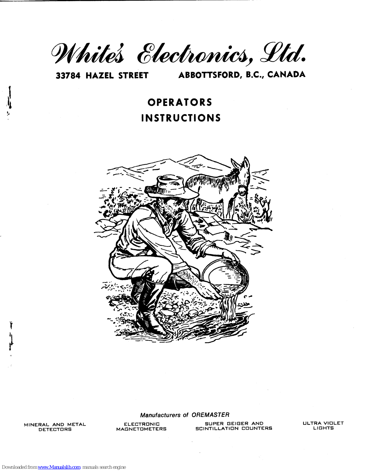 White’s Electronics Coinmaster 3 TR-MM Operator Instructions Manual