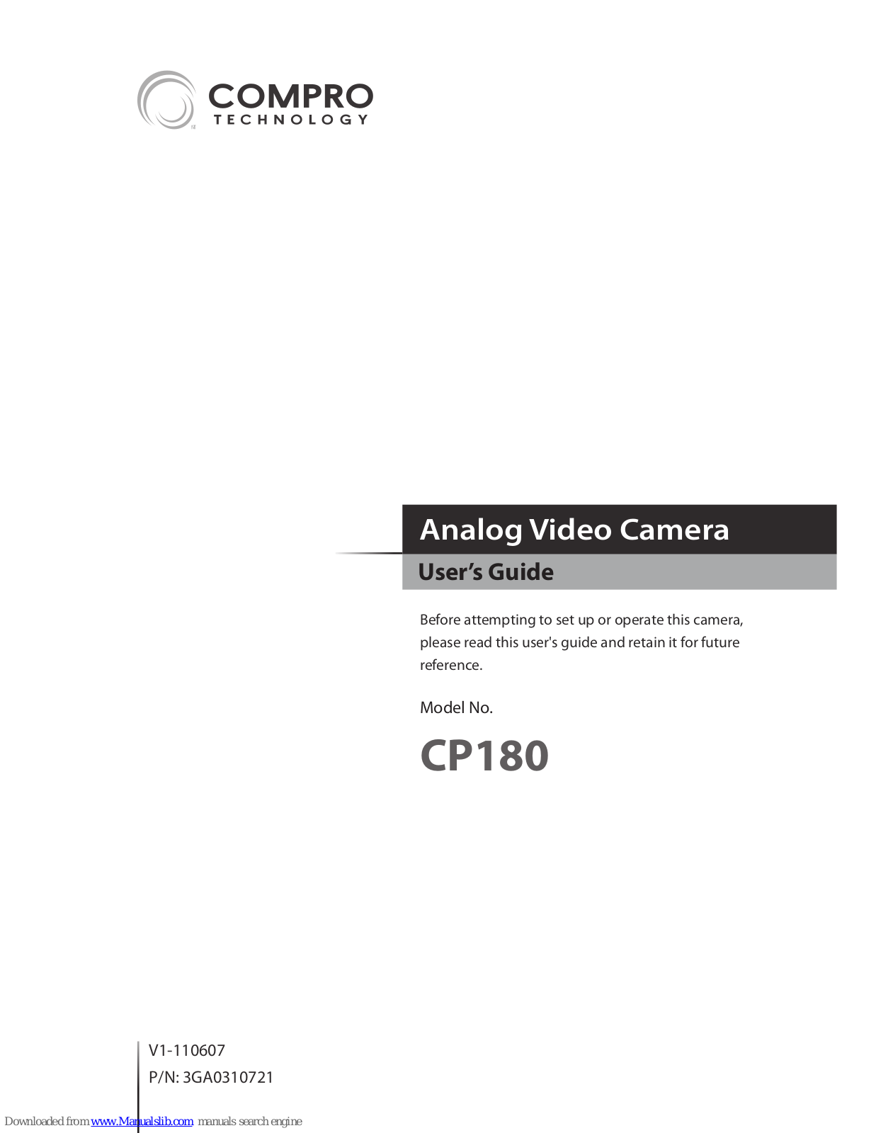 COMPRO CP180 User Manual - ManualMachine.com