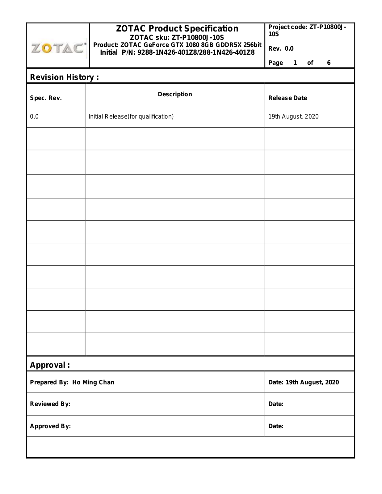 ZOTAC ZT-P10800J-10S User Manual