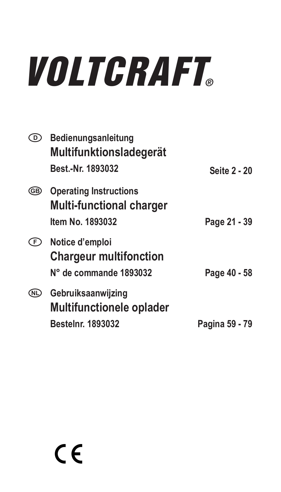 VOLTCRAFT VC-1893032, IPC-8 User guide