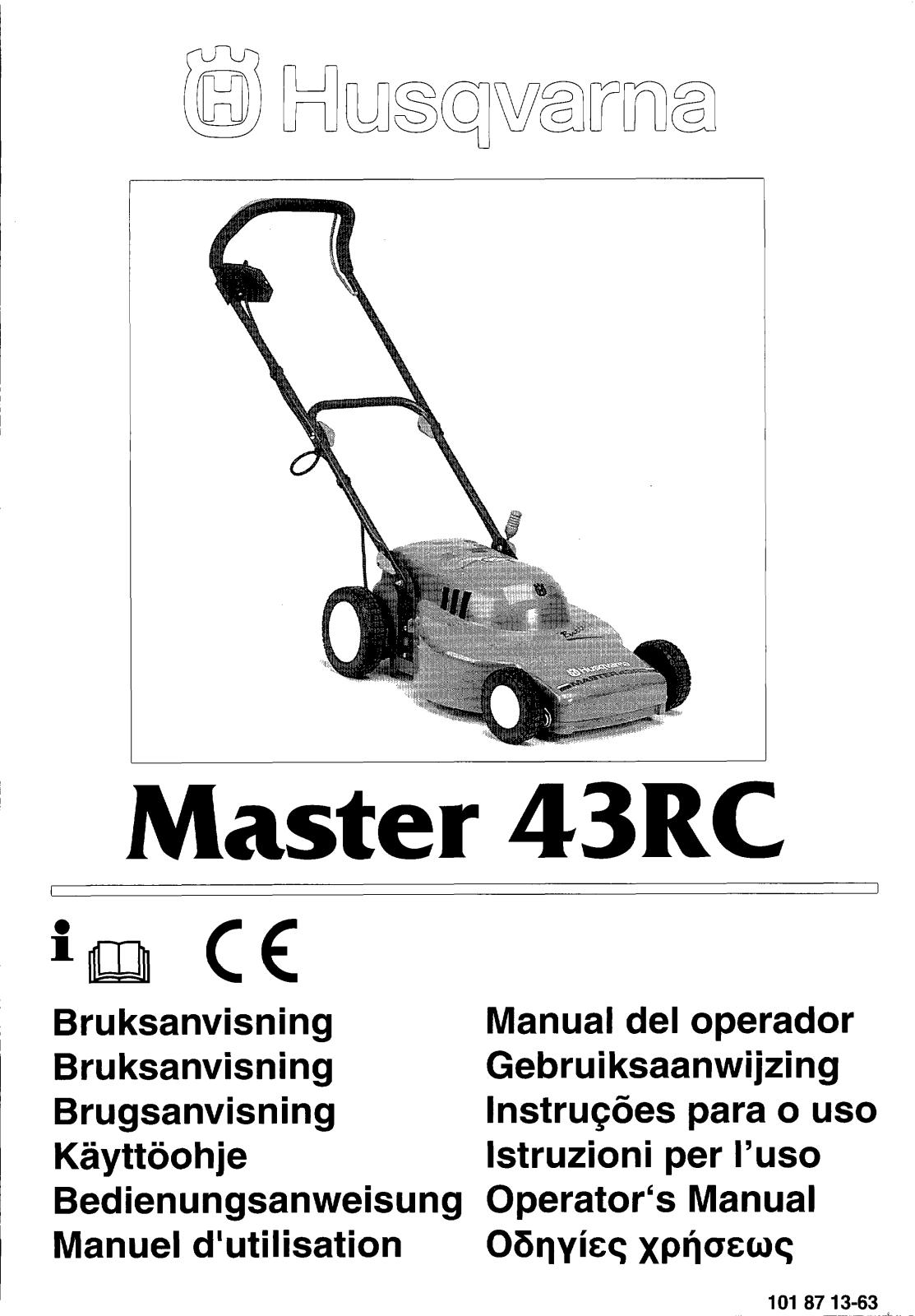 HUSQVARNA MASTER 43 RC User Manual