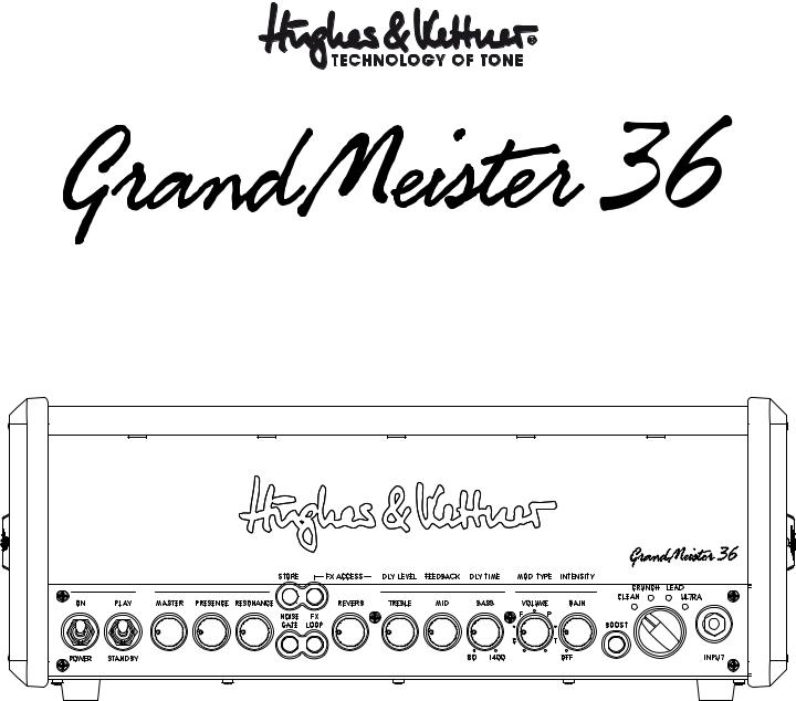 Hughes & Kettner Grandmeister 36 User Manual