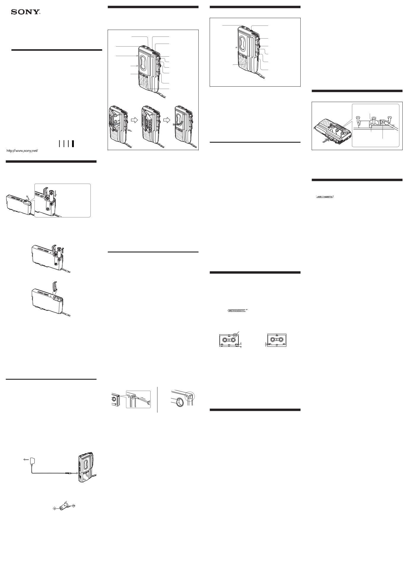 SONY M-670V operating Manual