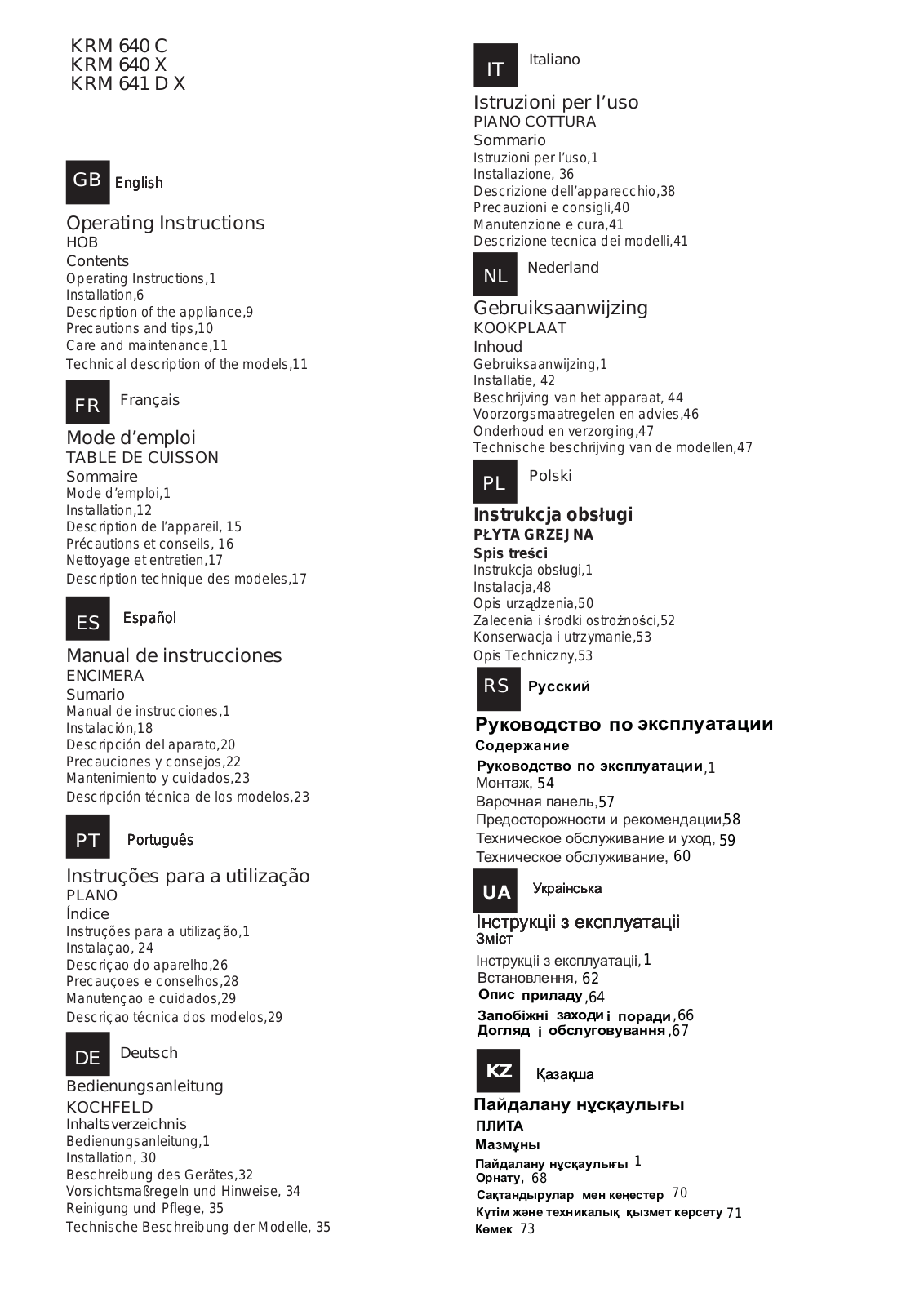 Hotpoint Ariston KRM640C User Manual