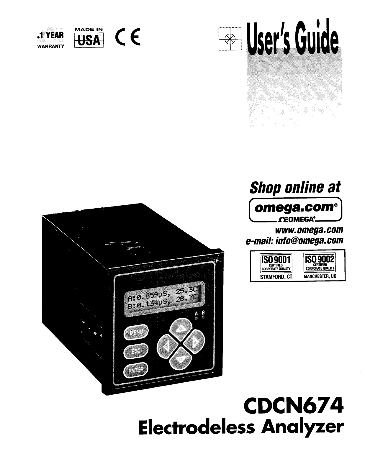 Omega Products CDCN674 Installation  Manual