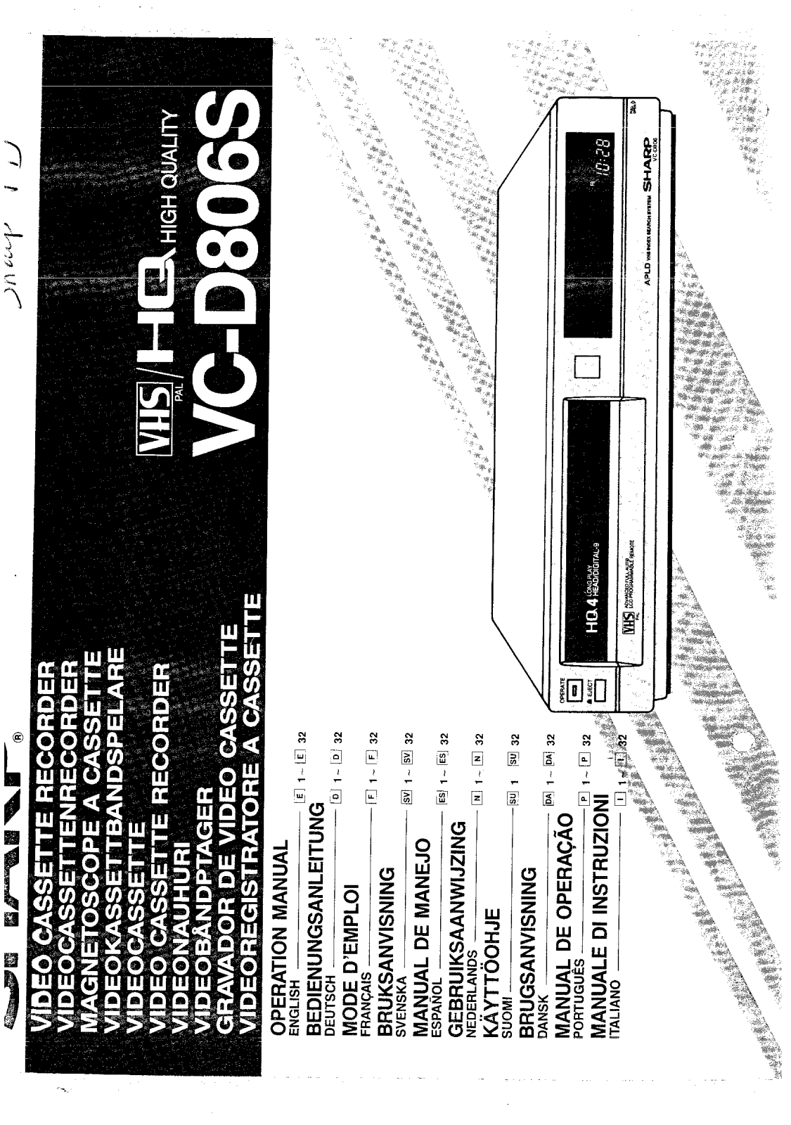 Sharp VC-D806S User Manual