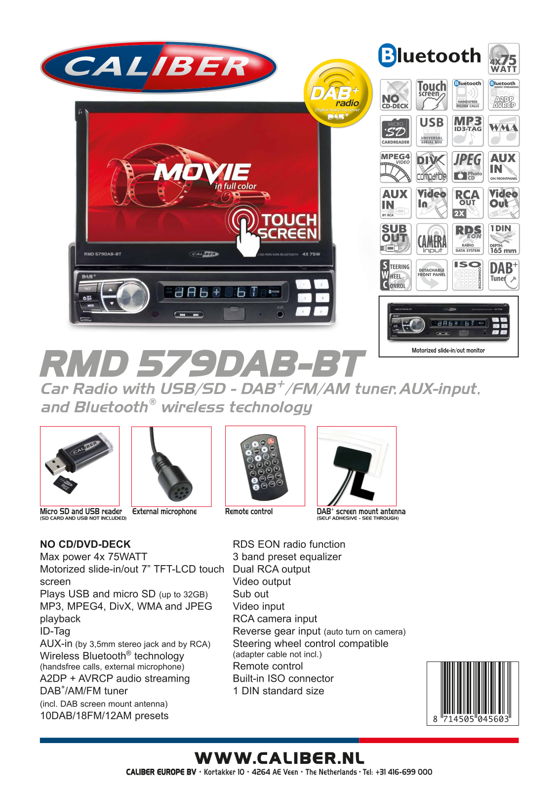 Caliber RMD579DAB-BT User Manual