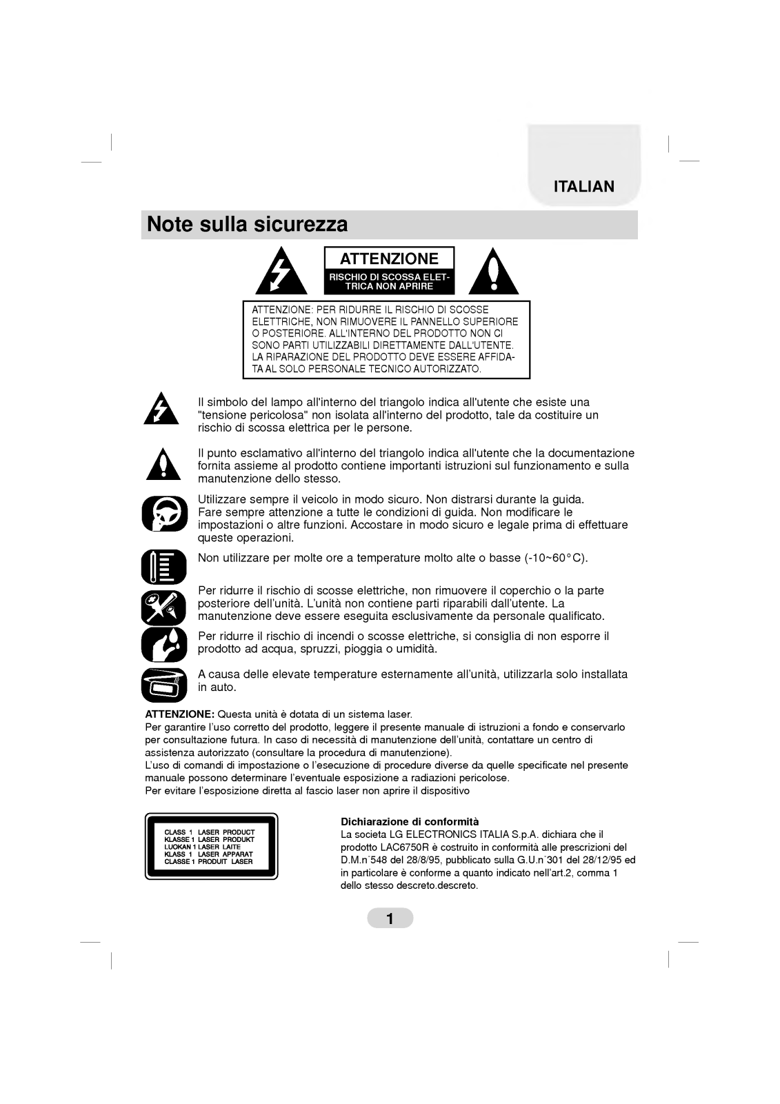 Lg LAC-6750R User Manual