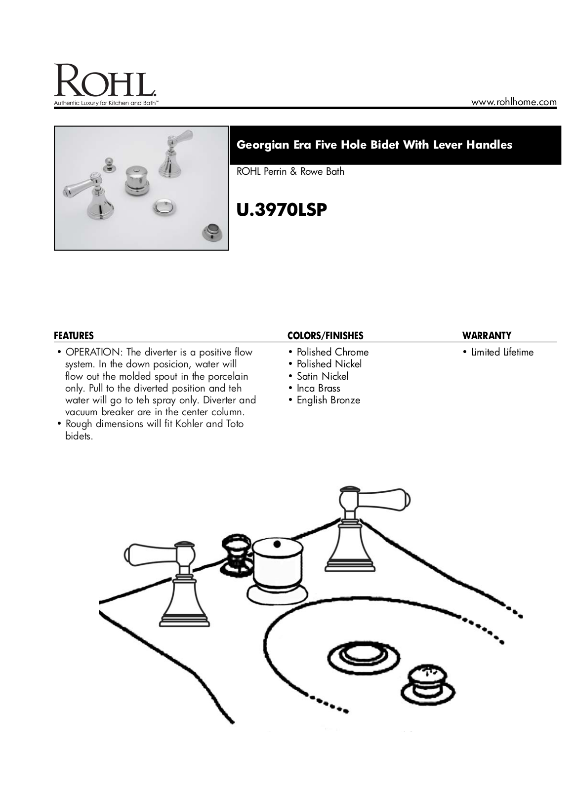 Rohl U3970LSPAPC User Manual