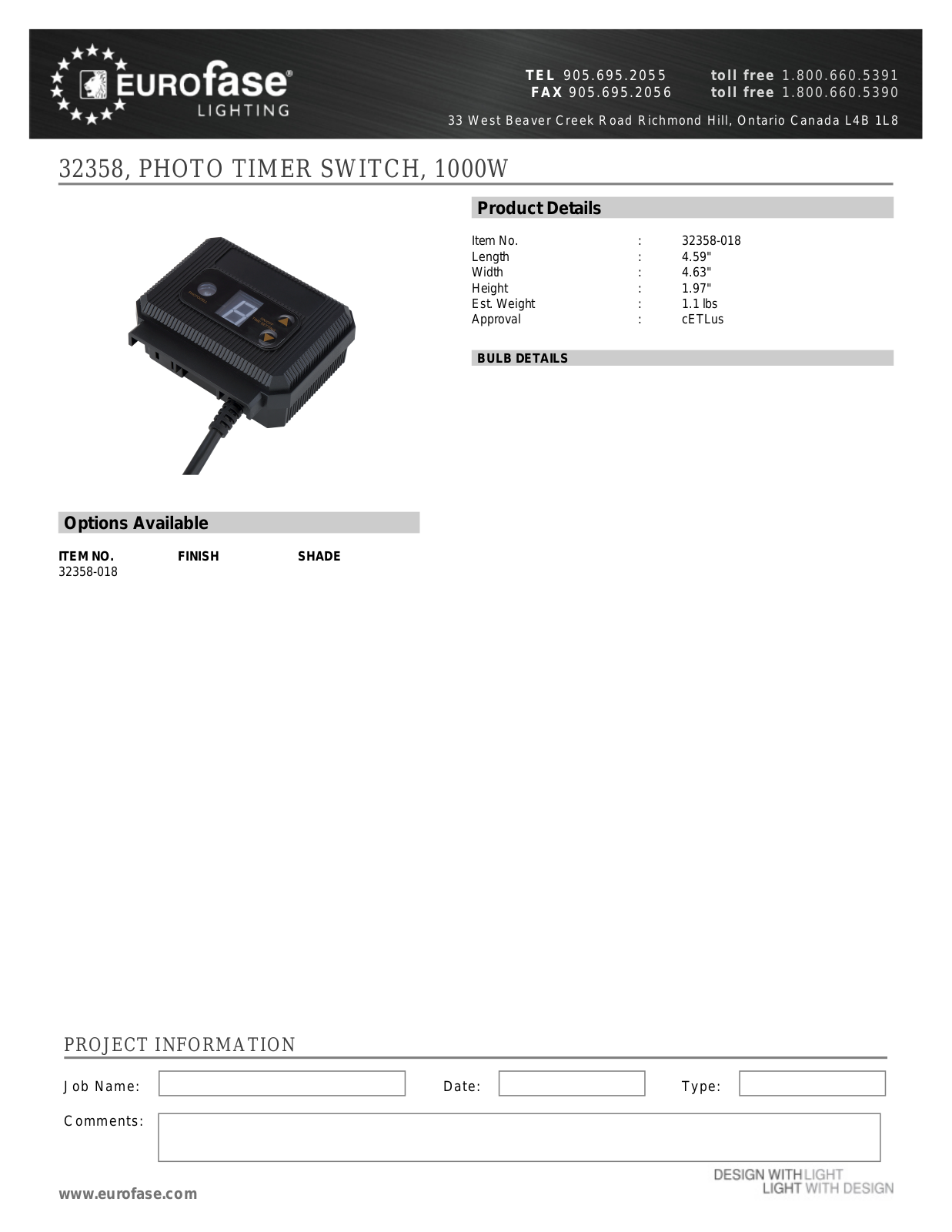 Eurofase XEO4304 Specifications - ManualMachine.com