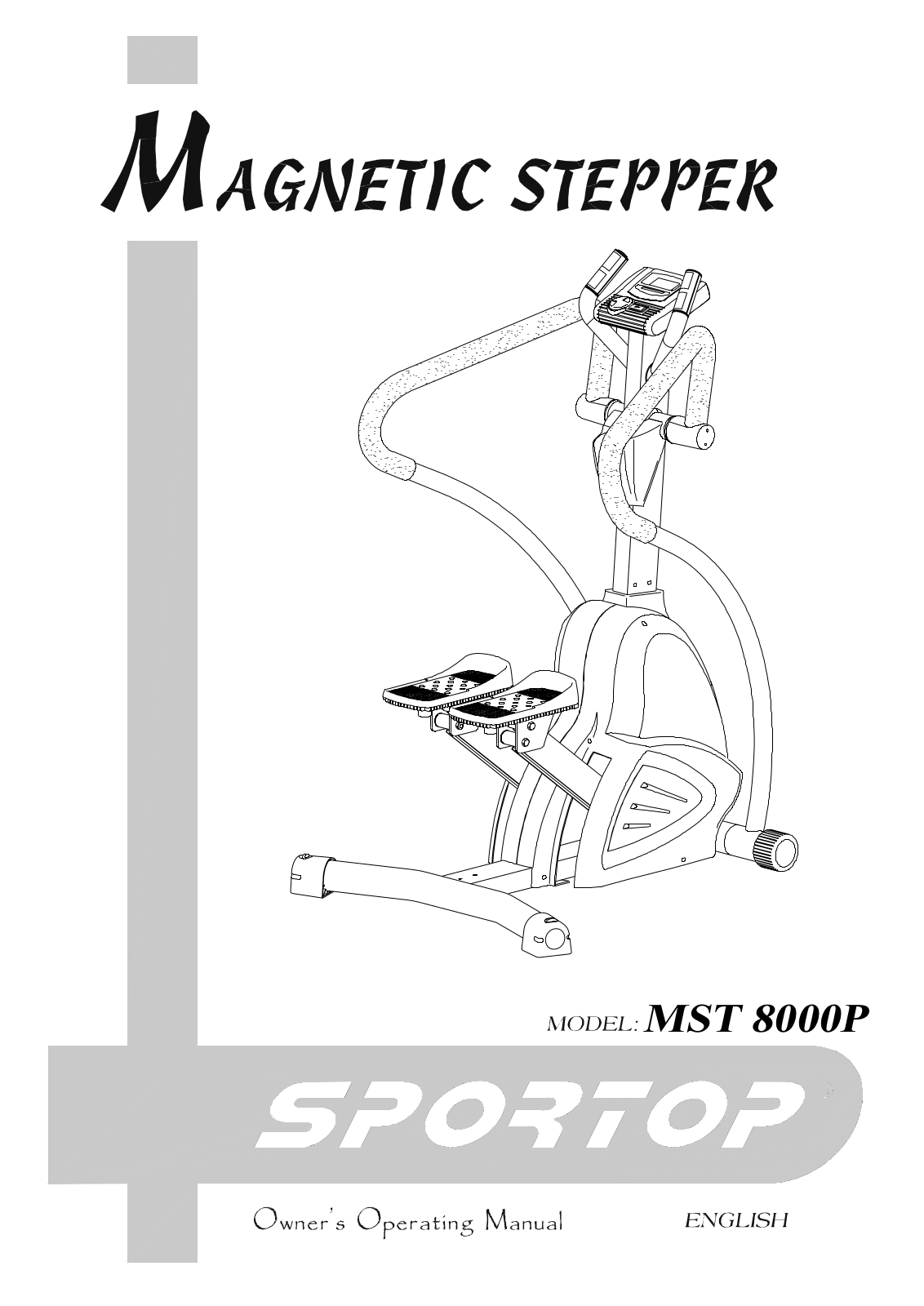 Sportop MST 8000P Owner's Operating Manual