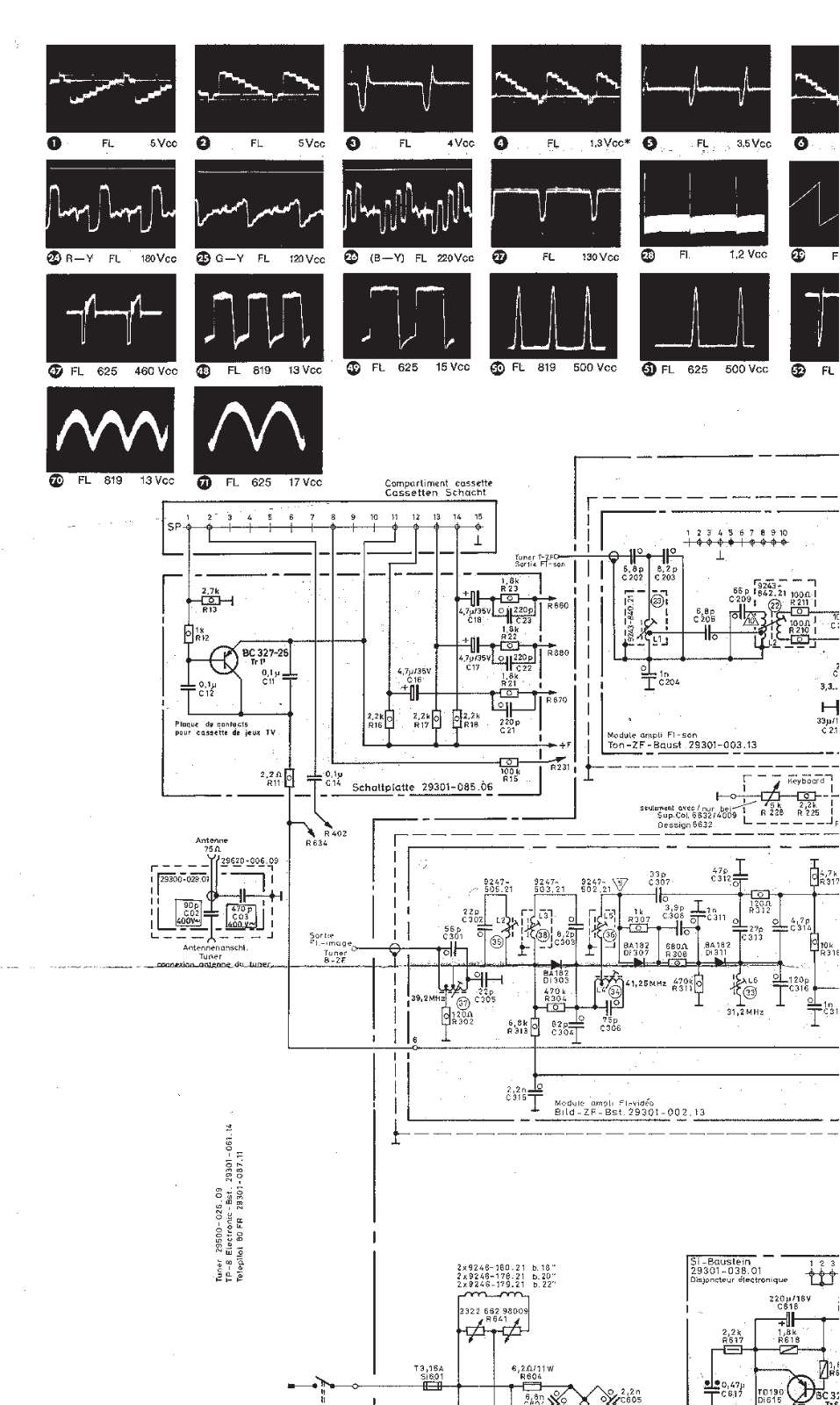 Grundig 1832, 4232, 6632, 4009 Schematic