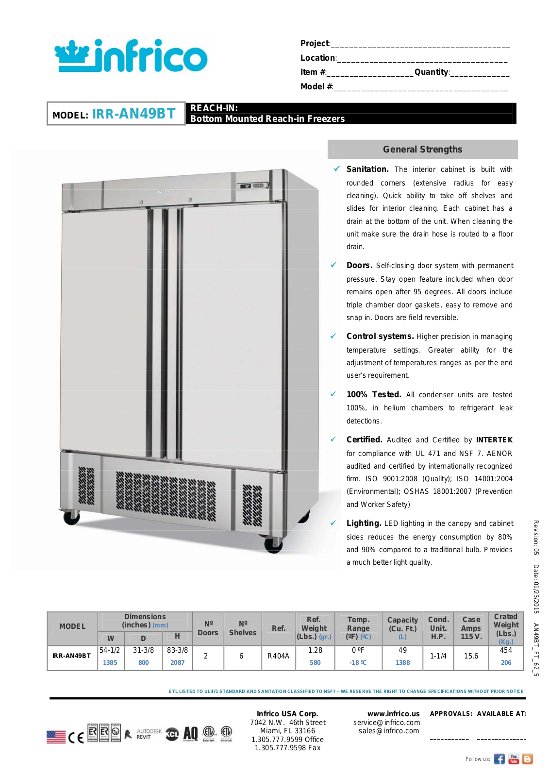 Infrico IRR-AN49BT User Manual