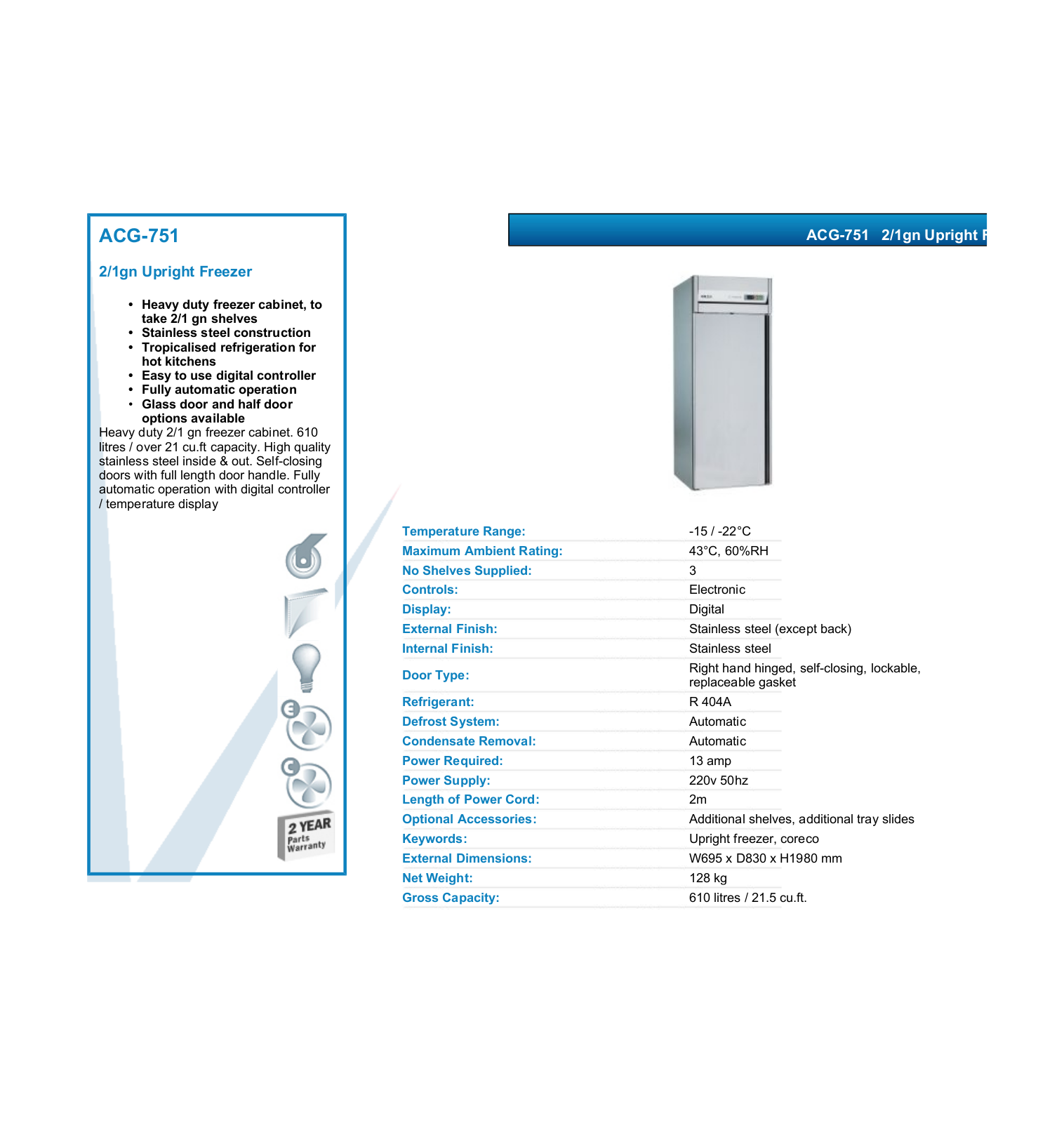 Valera ACG-751 DATASHEET