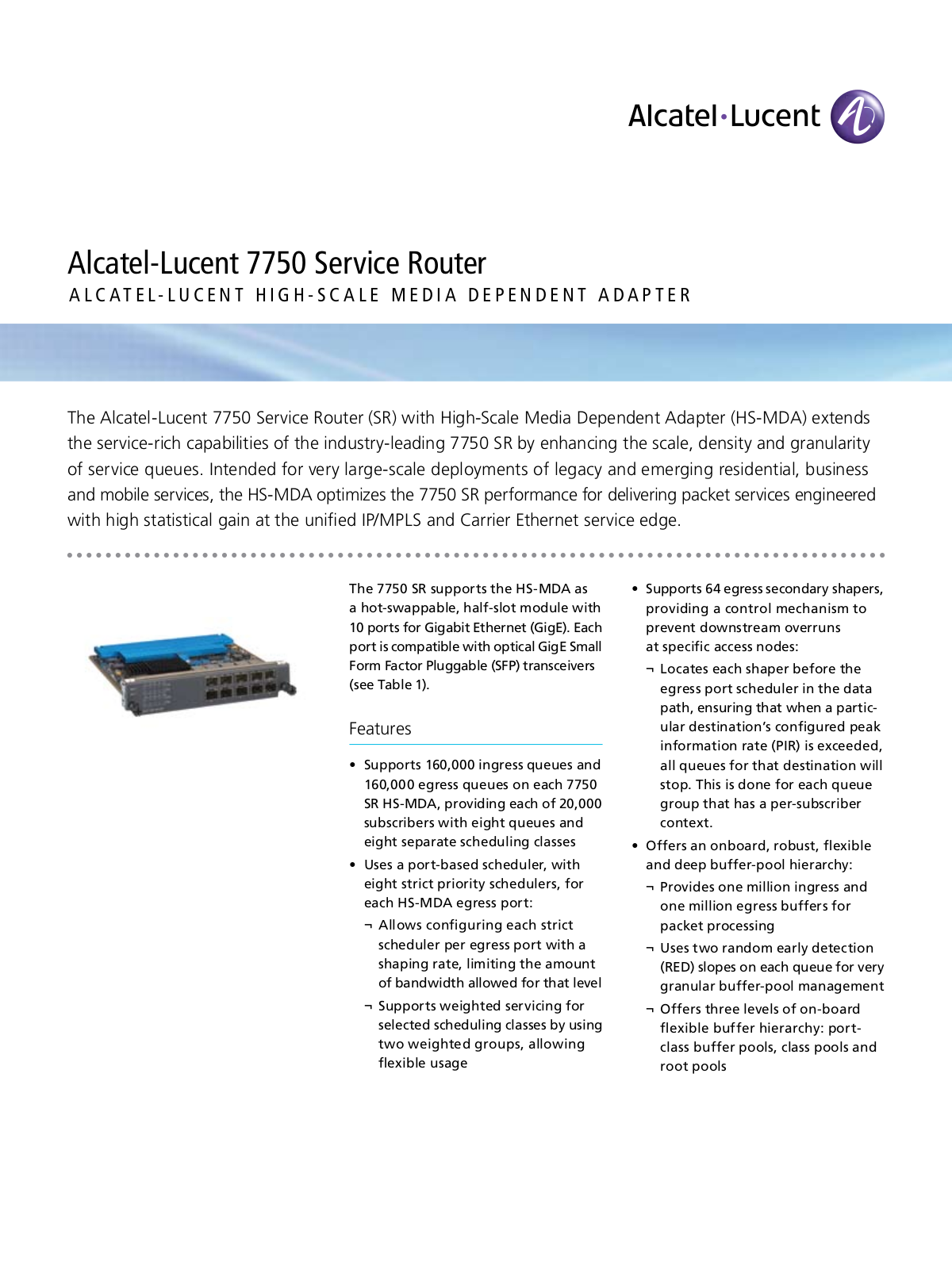 Alcatel-Lucent 7750 User Manual