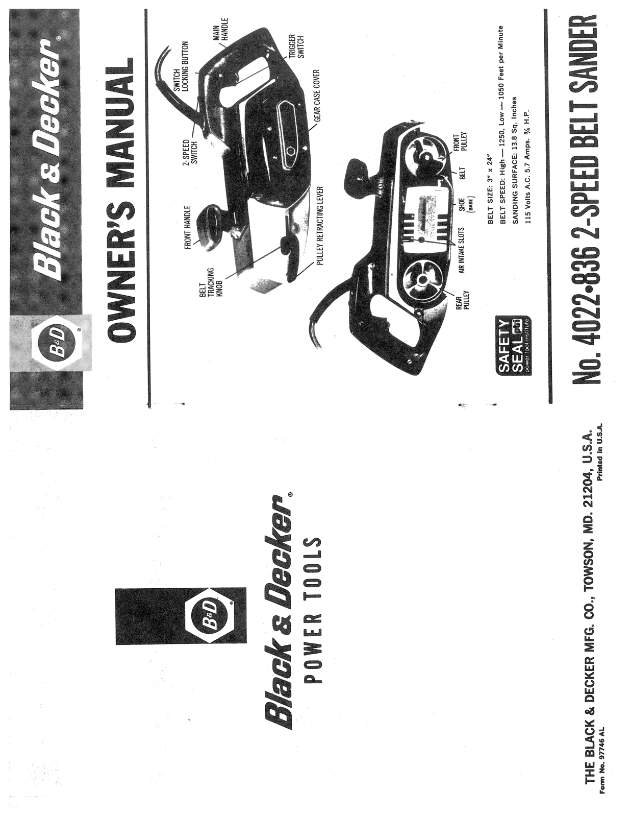 Black & Decker 4022-836 User Manual