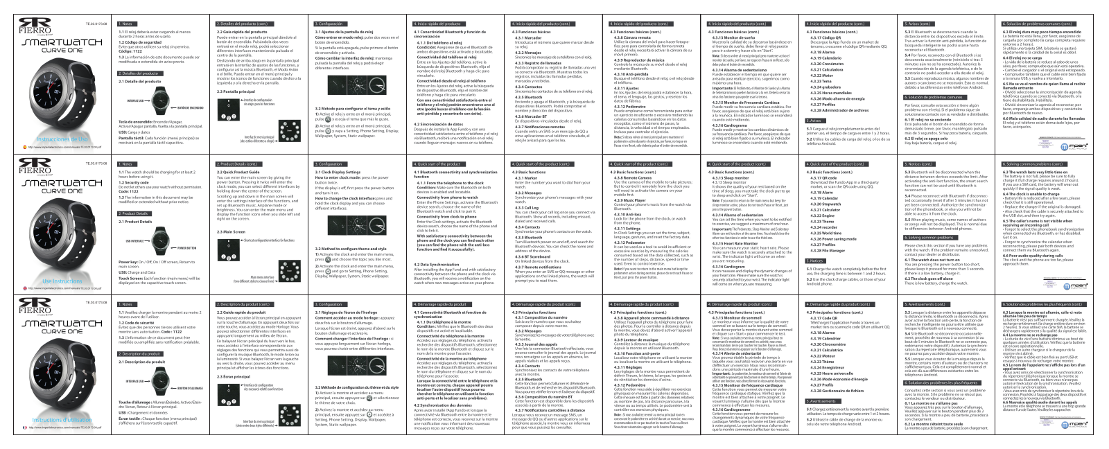 imperii electronics SmartWatch Curve One Instruction Manual