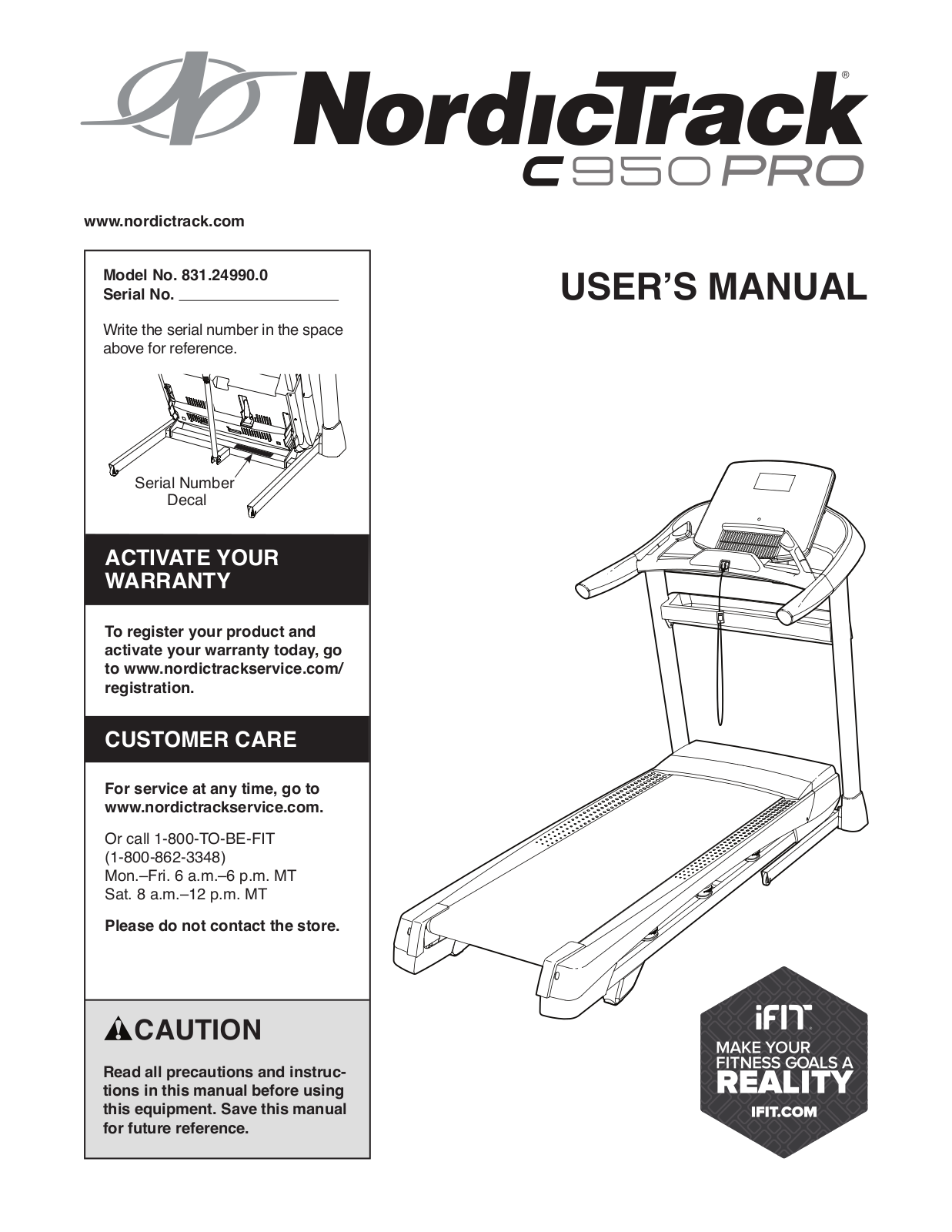 NordicTrack 831.24990.0 User Manual