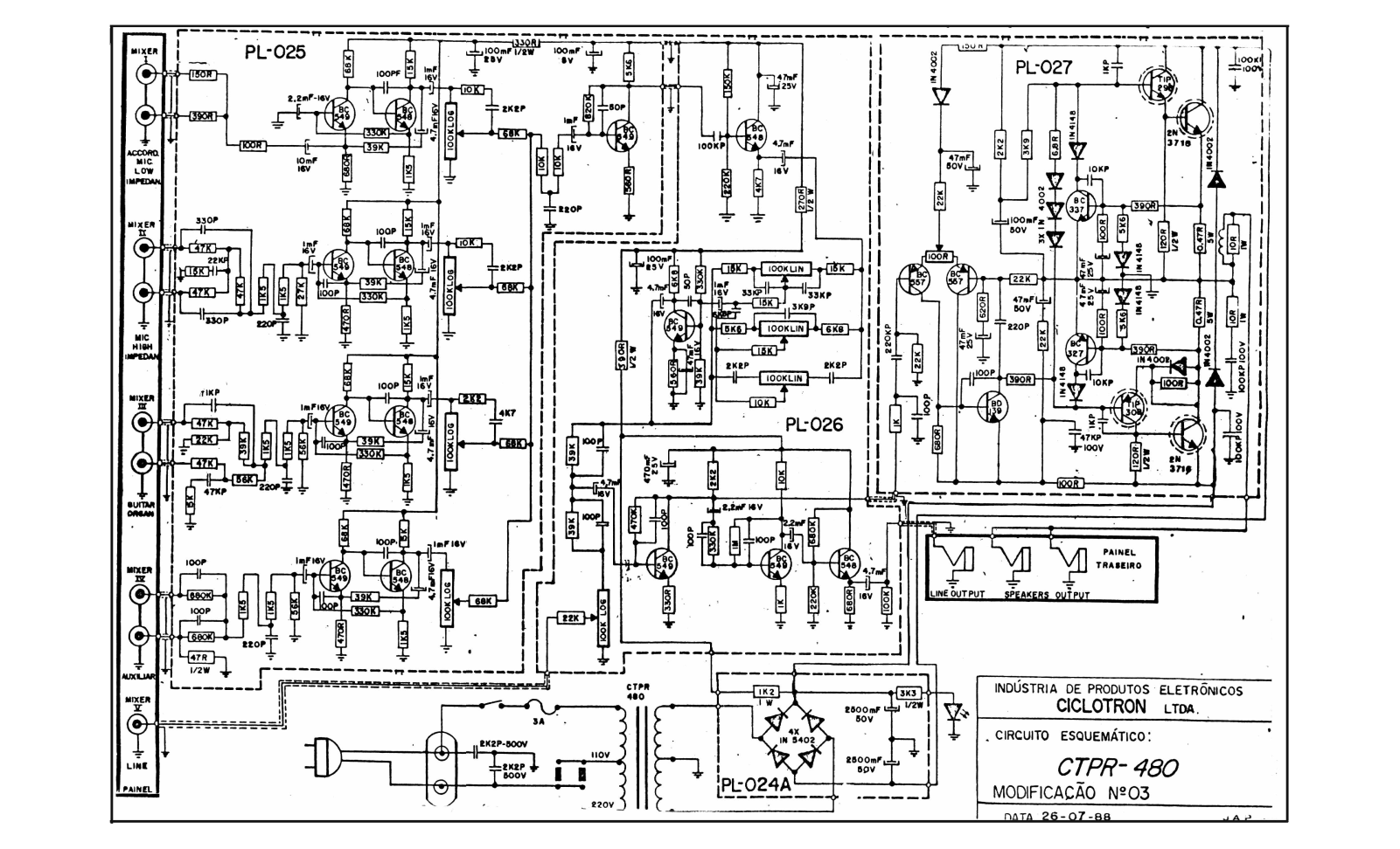 CICLOTRON CTPR 480 Schematic