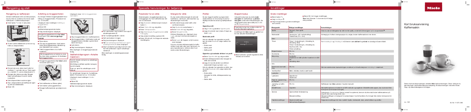 Miele CM 7550 User manual