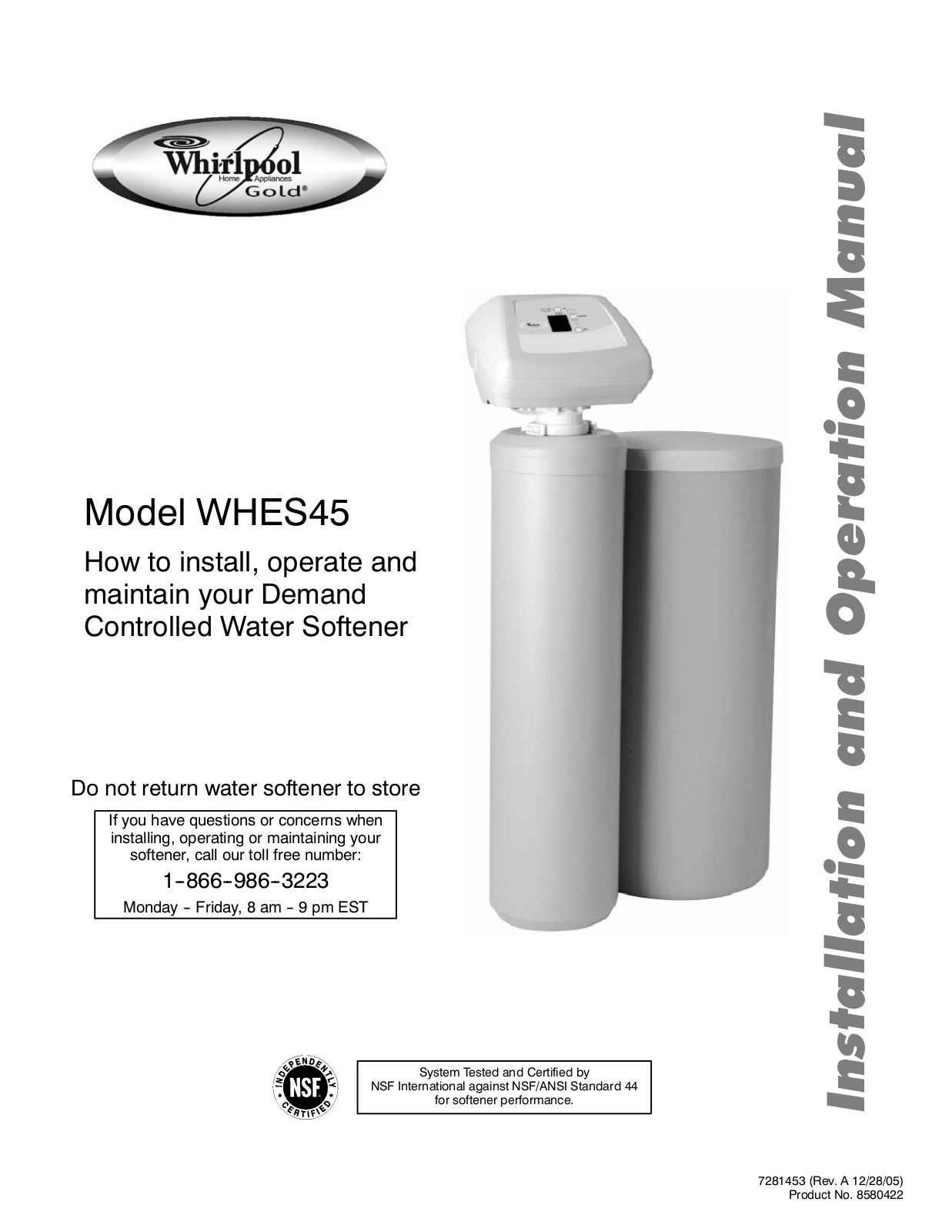 Whirlpool WHES45 Owner's Manual