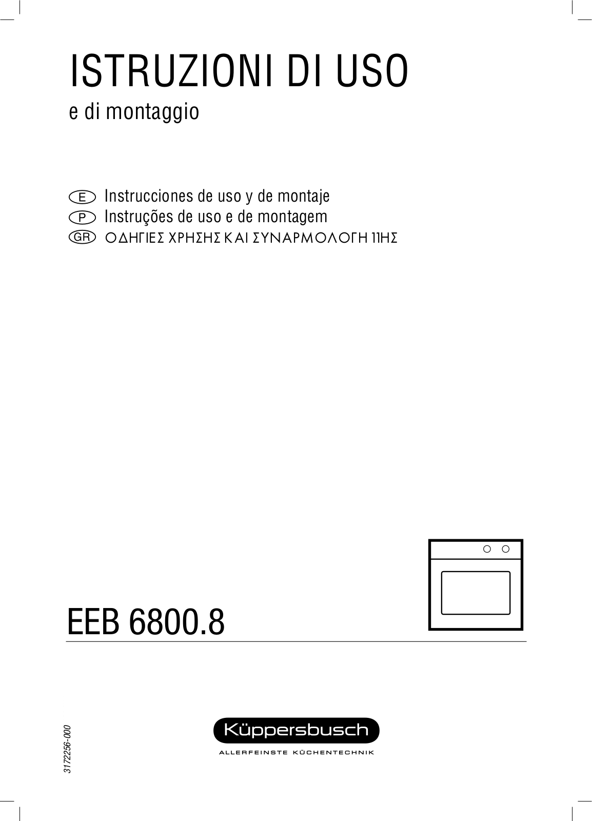 Kuppersbusch EEB 6800.8 MX Instruction Manual