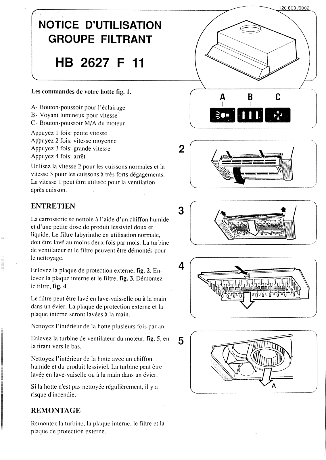 De dietrich HB2627F11 User Manual