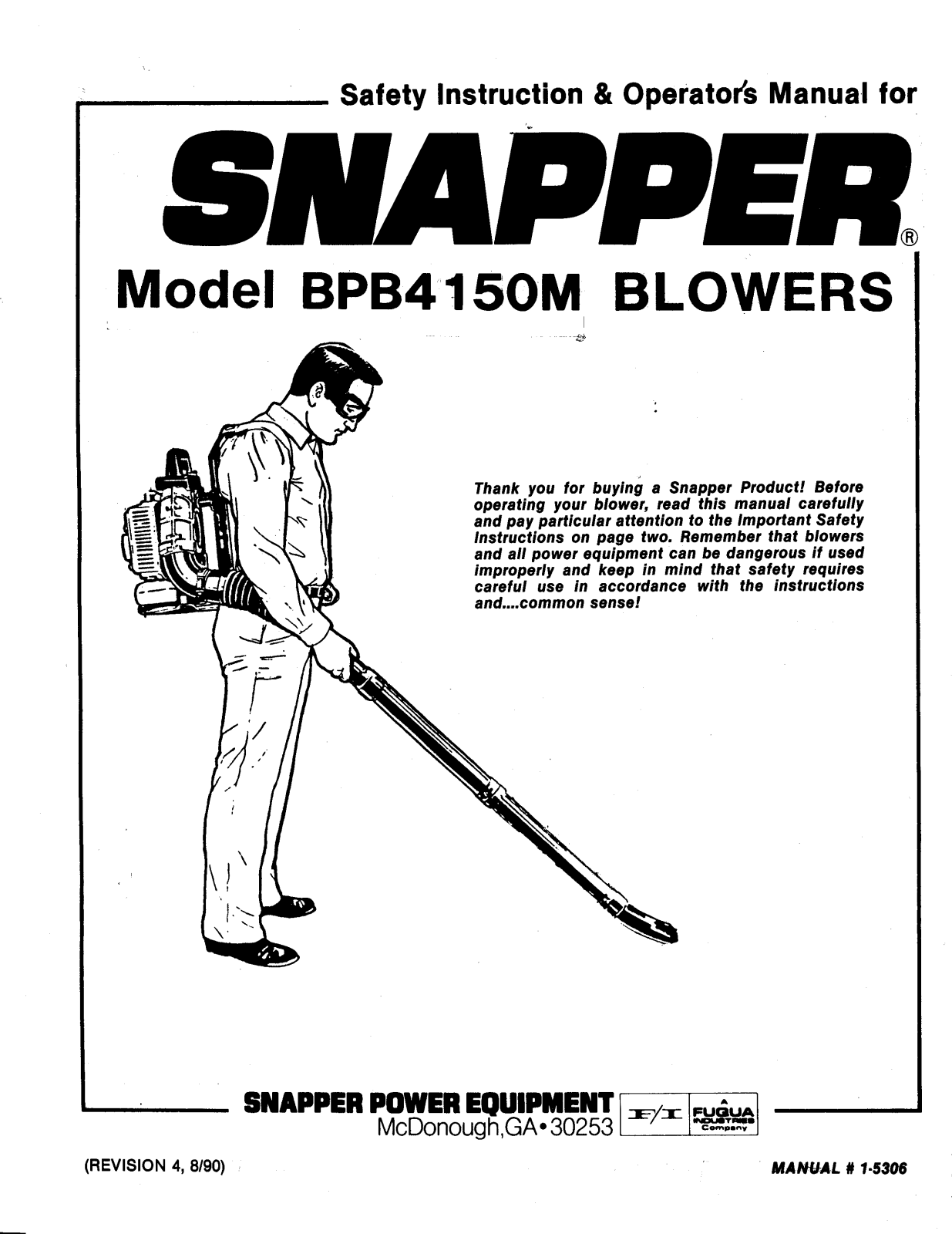 Snapper BPB4150M User Manual