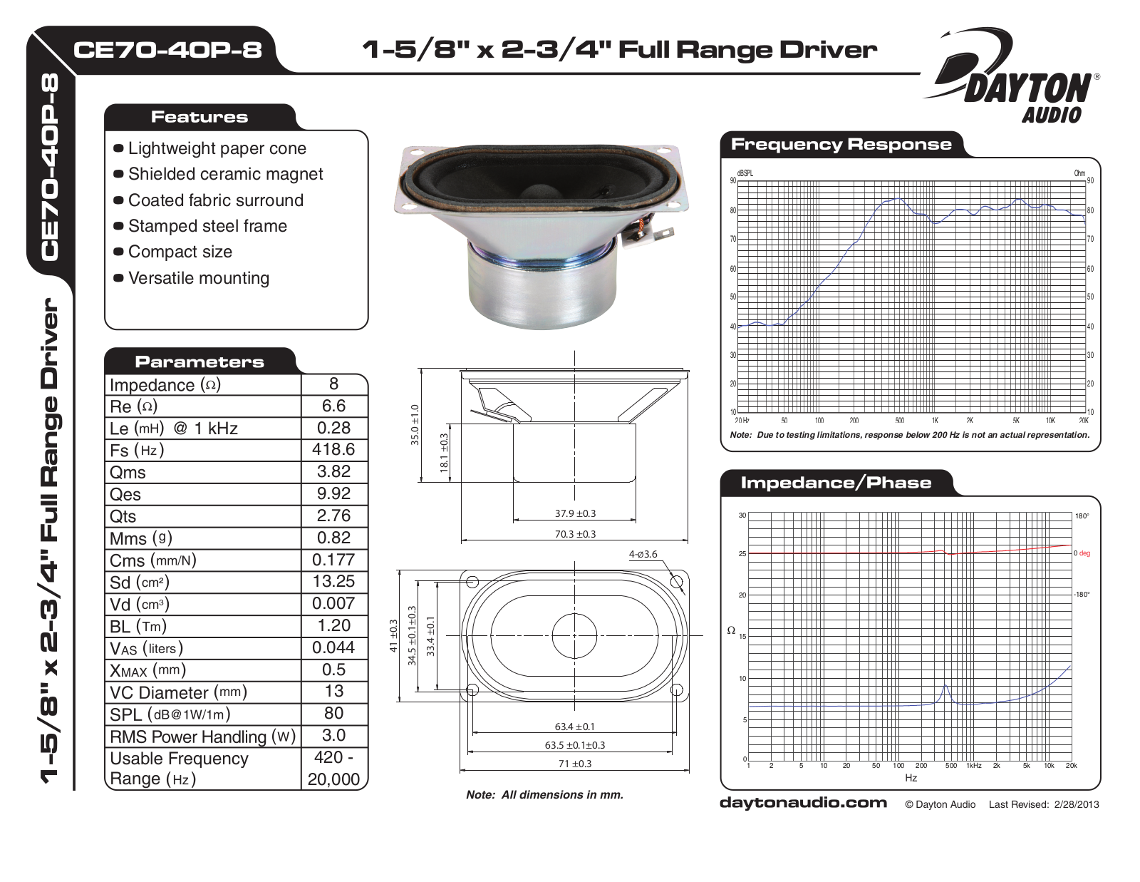 Dayton CE70-40P-8 1-5 User Manual