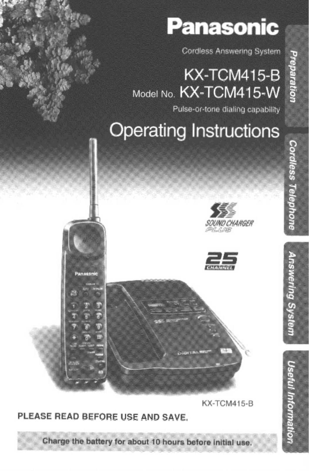 Panasonic KX-TCM415B User Manual