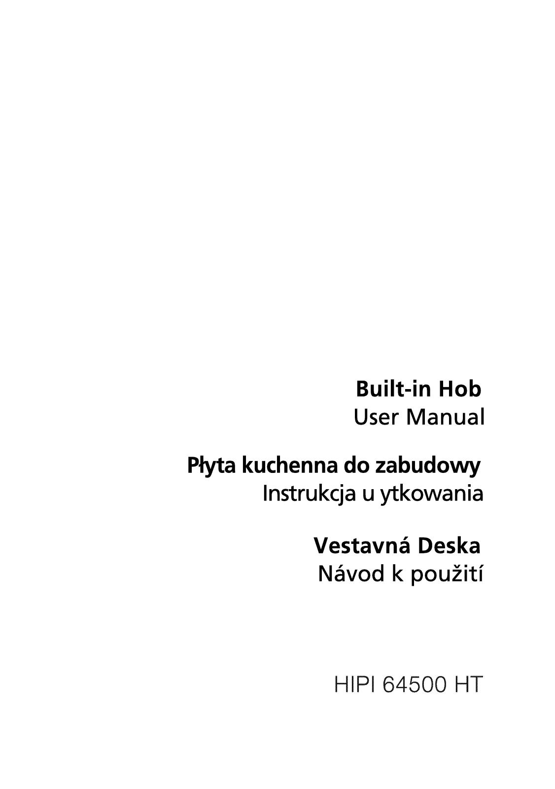 Beko HIPI 64500 HT User manual