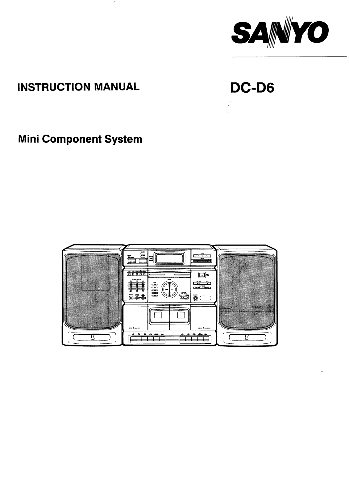 Sanyo DC-D6 Instruction Manual