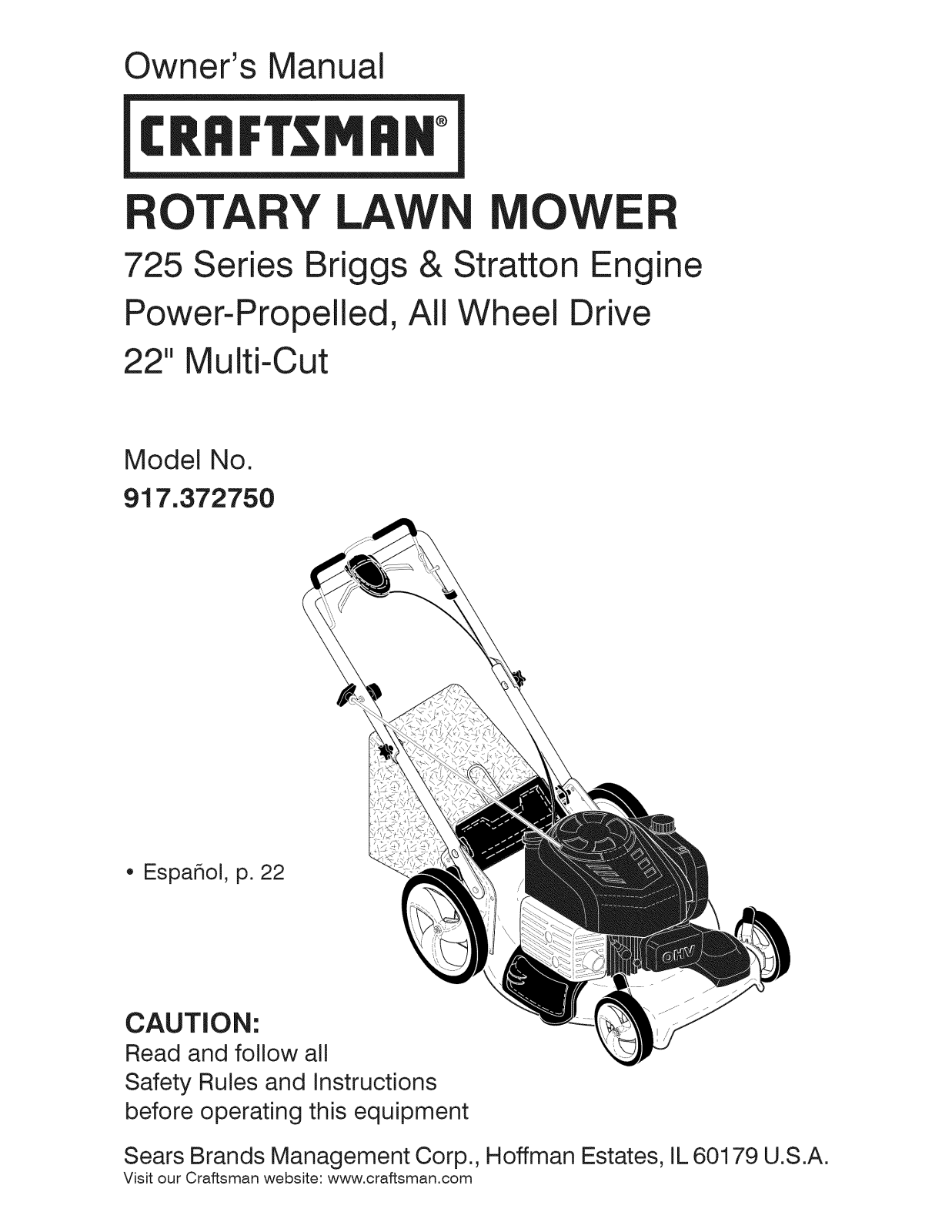 Craftsman 917372750 Owner’s Manual