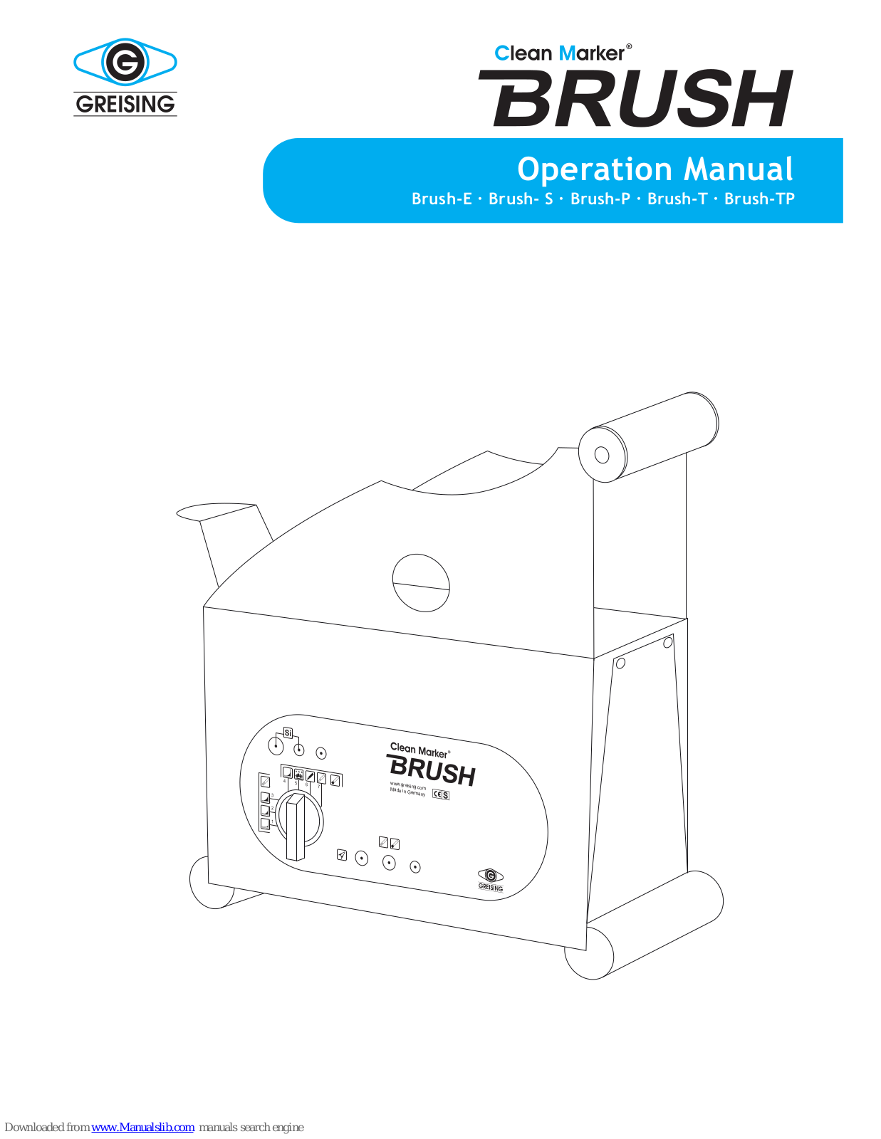 Clean Marker Brush-E, Brush-S, Brush-P, Brush-T, Brush-TP Operation Manual