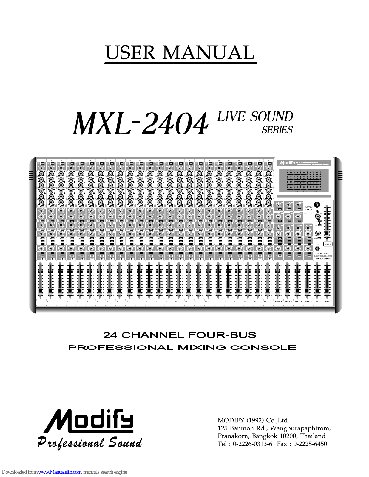 Modify MXL-2402 User Manual