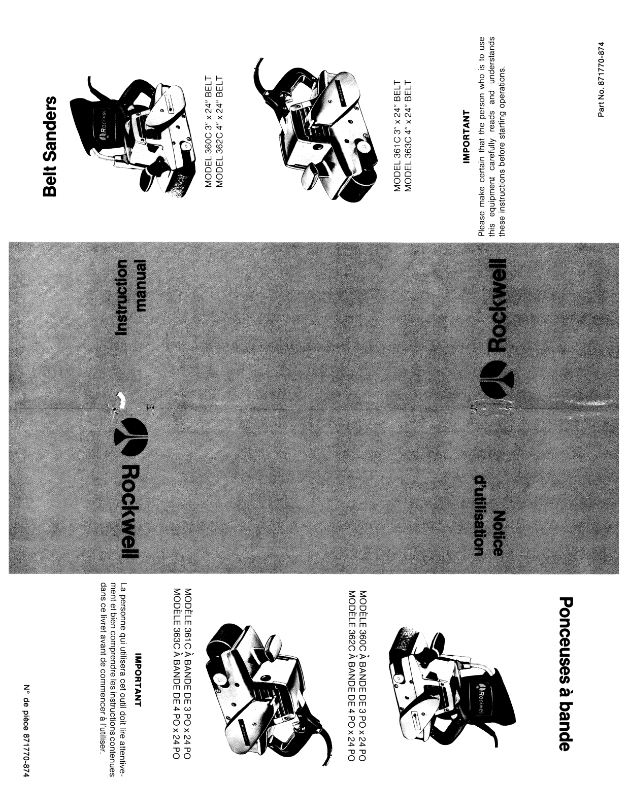 Rockwell SoniCrafter 361C, 362C, 360C, 363C User Manual